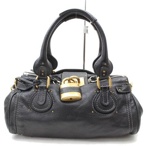 chloe black leather bag|genuine chloe handbags.